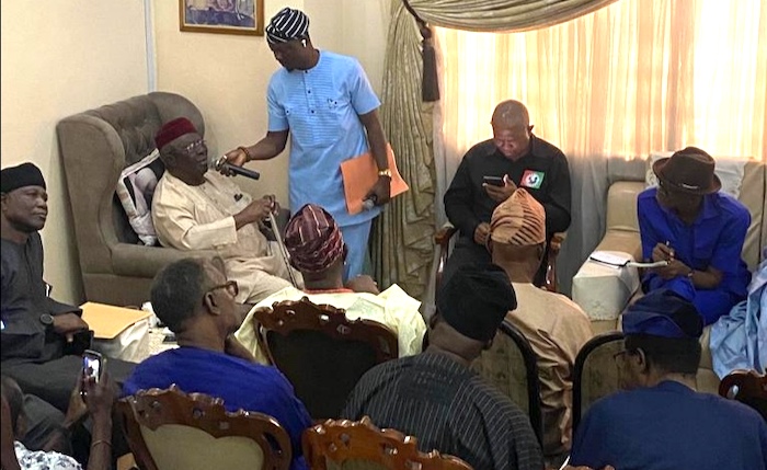 Labour Party presidential Candidate Peter Obi Meets Afenifere Leader Chief Ayo Adebanjo
