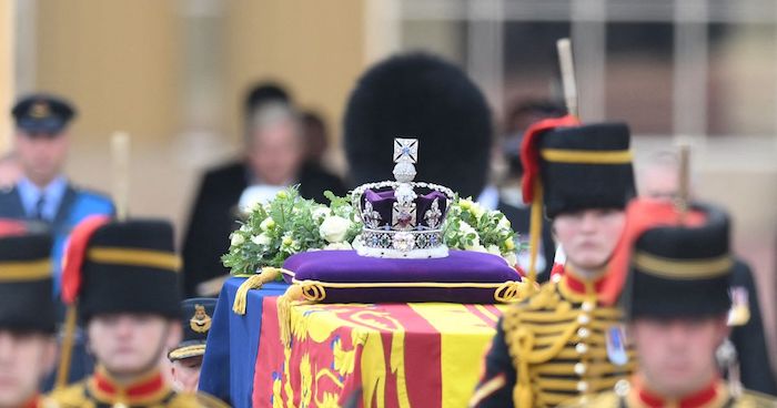 Queen Elizabeth II's Coffin Leaves Buckingham Palace to Lie in State until her Funeral