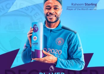 Raheem Sterling Wins Player Of The Month, As Guardiola Bags 11th Manager Of The Month Award