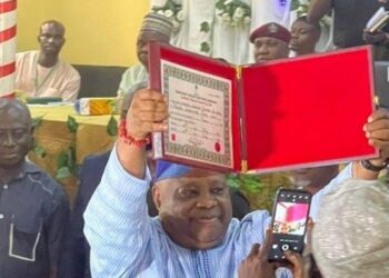 INEC Presents Certificate of Return to Ademola Adeleke