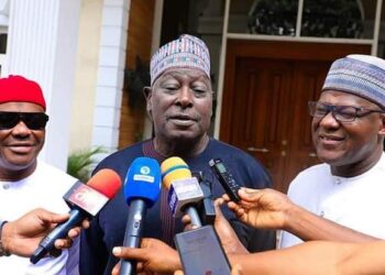 Yakubu Dogara and Babachir Lawal Meets Rivers State Governor Wike