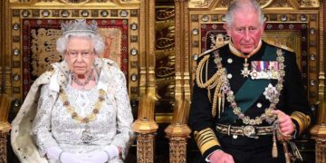 Britain's new monarch King Charles III and late queen